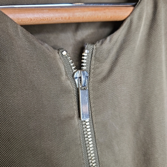 Zara Basic Collection Army Green Cargo Mini Dress - Picture 5 of 16